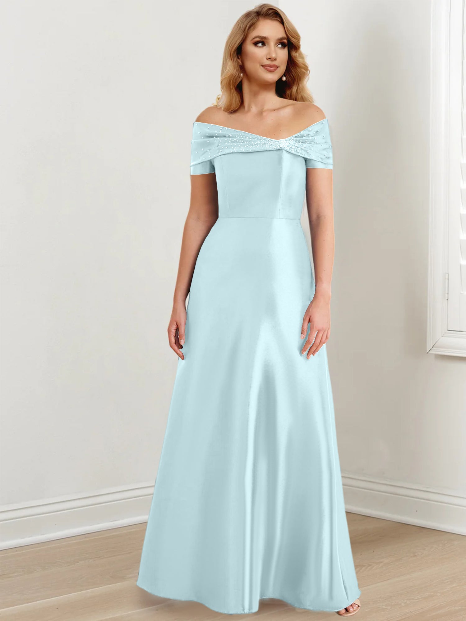 Princess Off-the-Shoulder Floor-Length Mother of the Bride Dresses