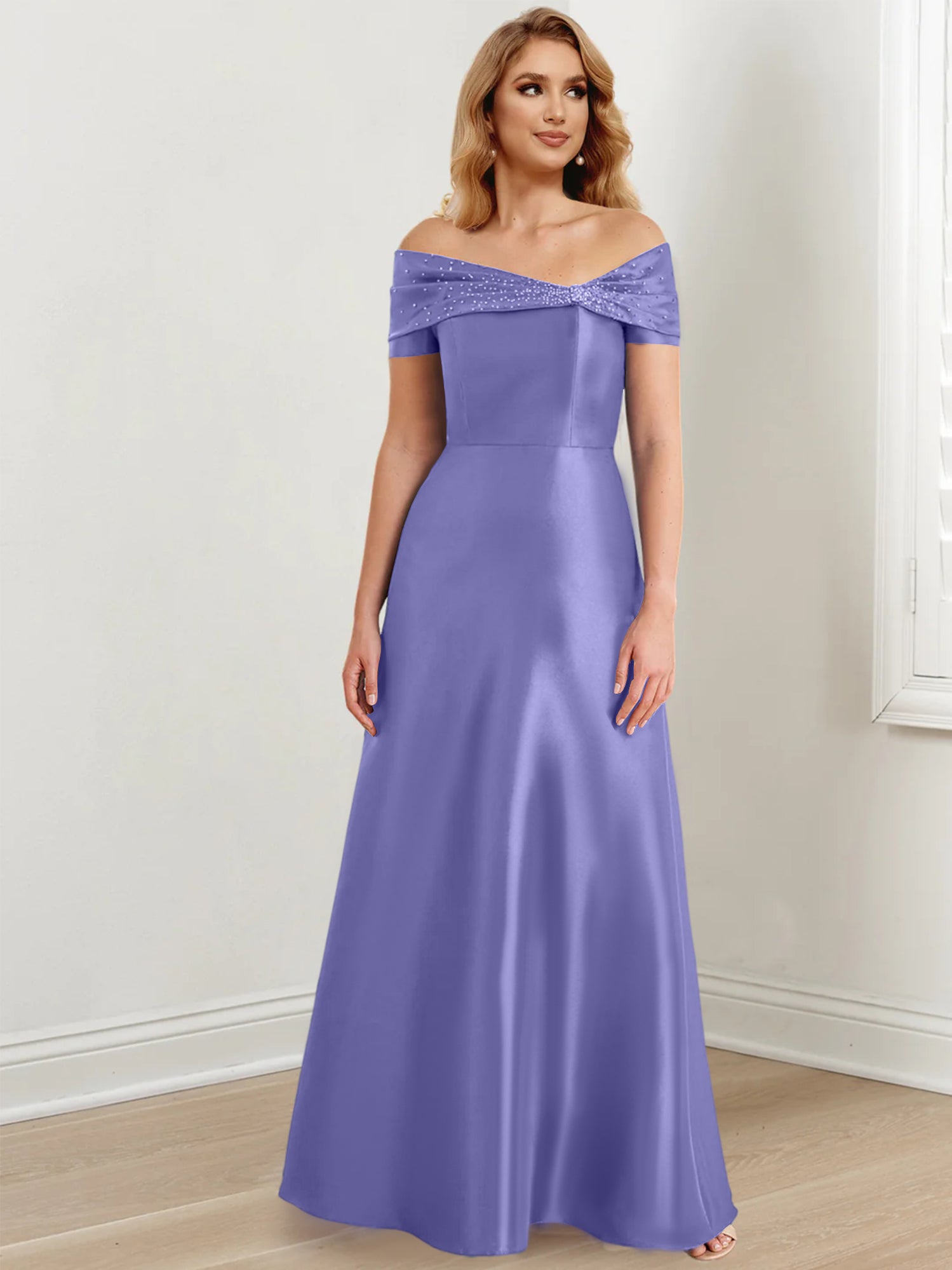Princess Off-the-Shoulder Floor-Length Mother of the Bride Dresses