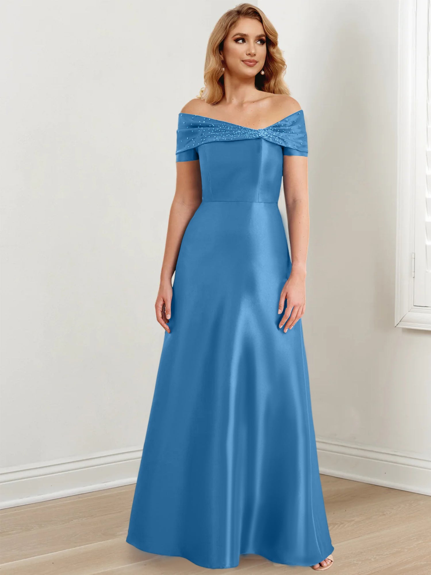 Princess Off-the-Shoulder Floor-Length Mother of the Bride Dresses