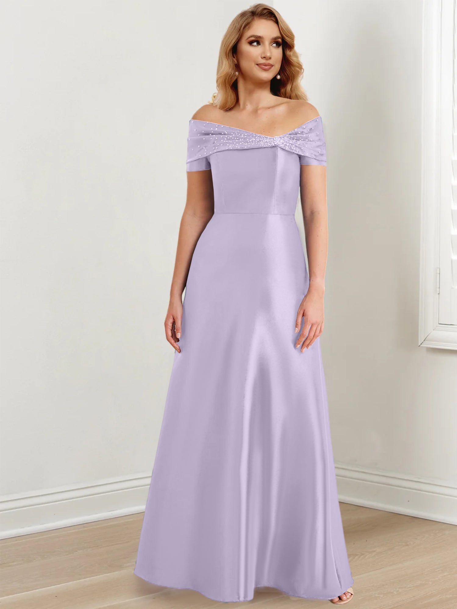 Princess Off-the-Shoulder Floor-Length Mother of the Bride Dresses