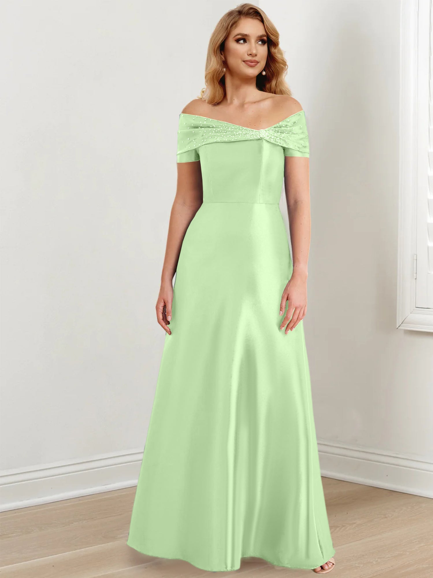 Princess Off-the-Shoulder Floor-Length Mother of the Bride Dresses