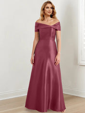 A-Line/Princess Off-the-Shoulder Floor-Length Mother of the Bride Dresses