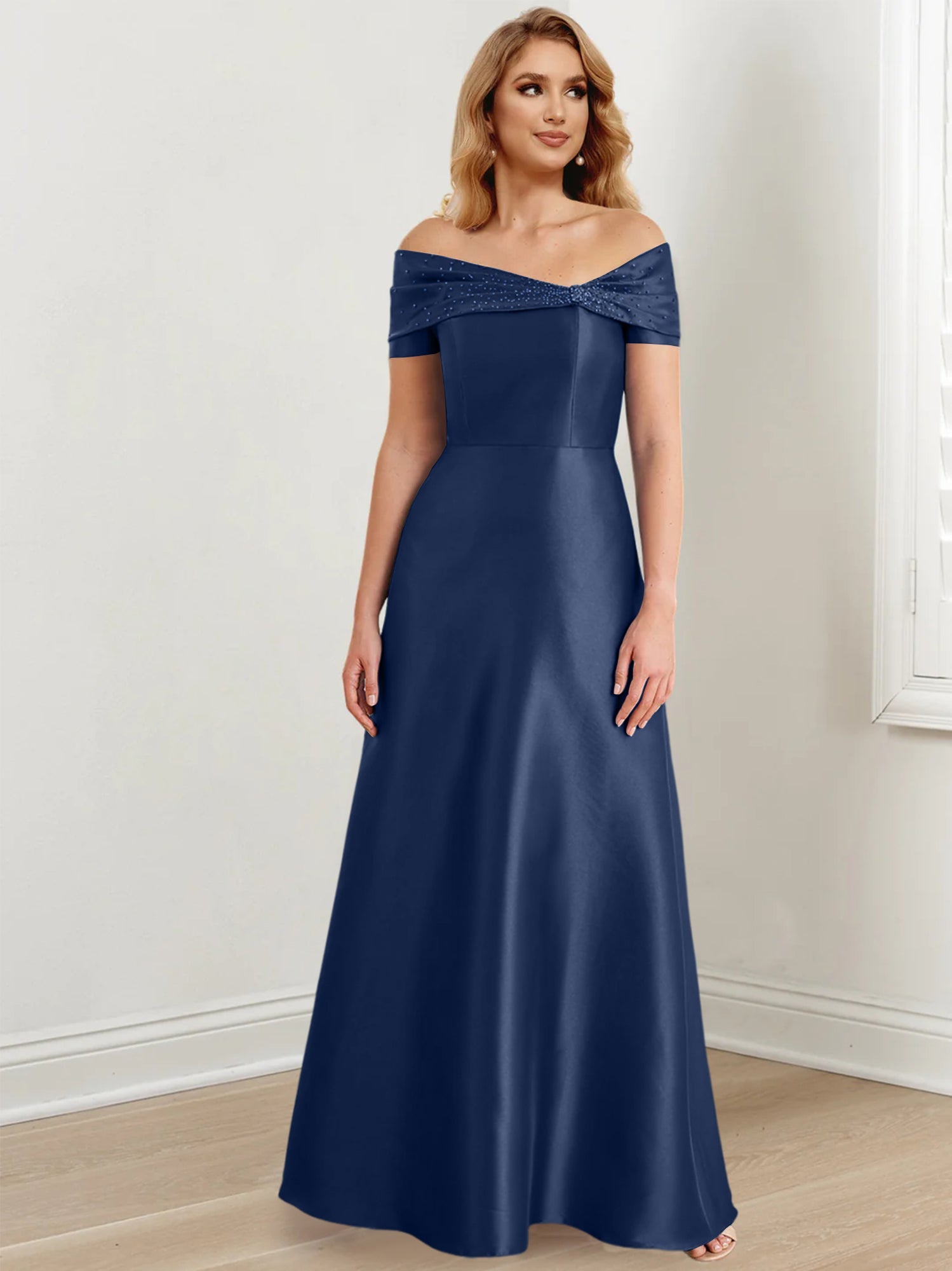Princess Off-the-Shoulder Floor-Length Mother of the Bride Dresses