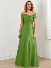 A-Line/Princess Off-the-Shoulder Floor-Length Mother of the Bride Dresses