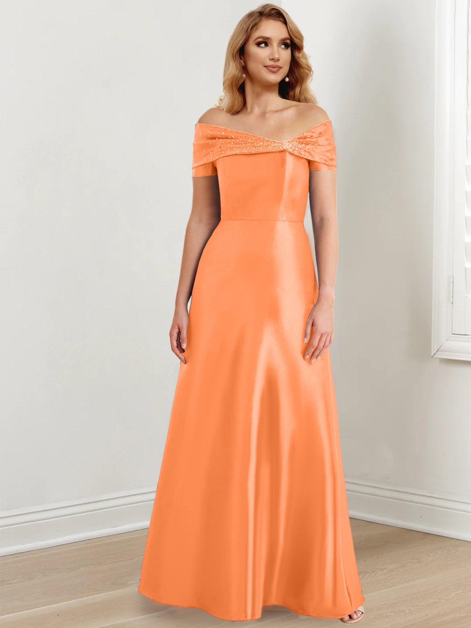 Princess Off-the-Shoulder Floor-Length Mother of the Bride Dresses