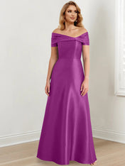 A-Line/Princess Off-the-Shoulder Floor-Length Mother of the Bride Dresses