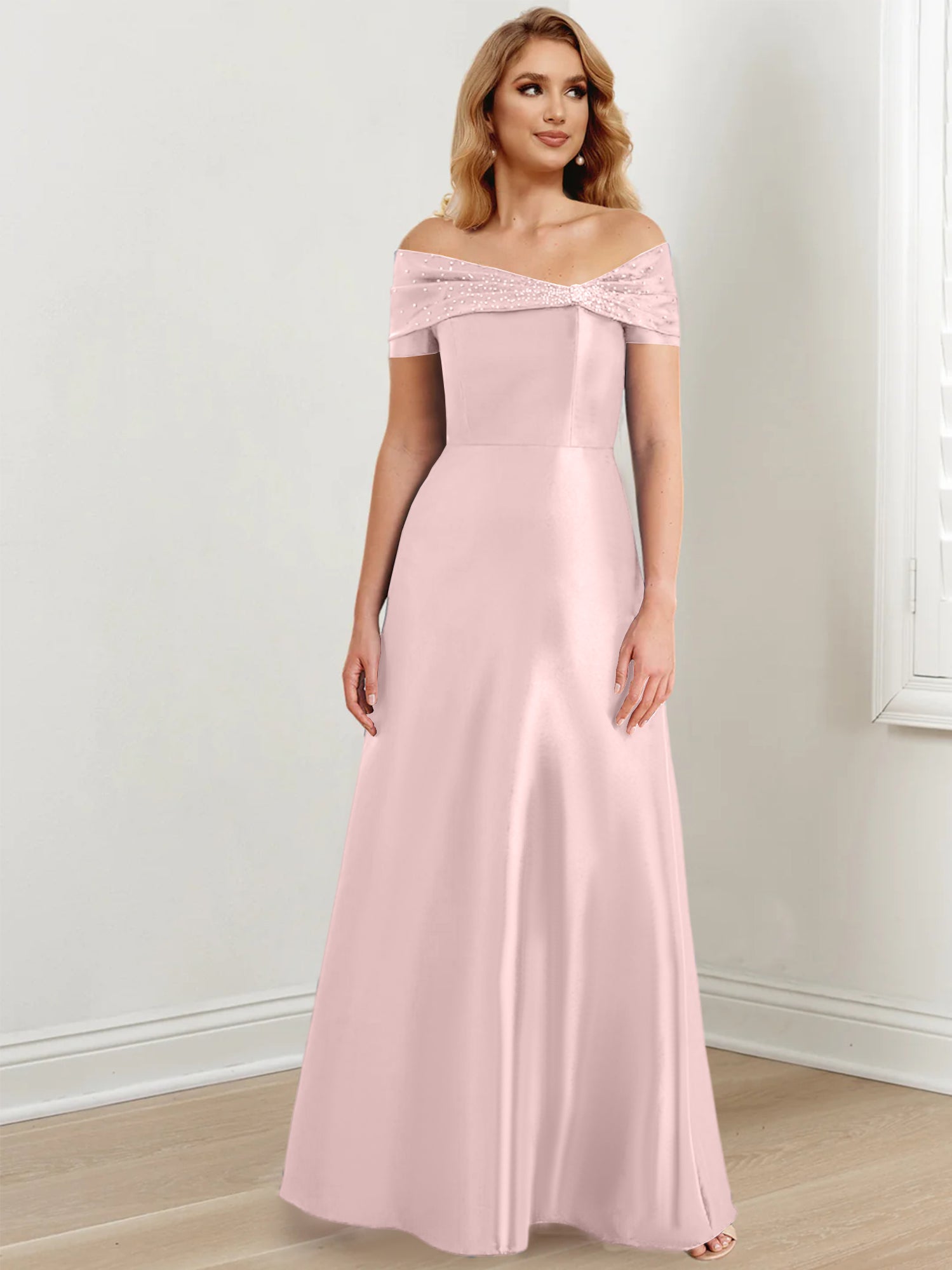 Princess Off-the-Shoulder Floor-Length Mother of the Bride Dresses