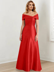 A-Line/Princess Off-the-Shoulder Floor-Length Mother of the Bride Dresses