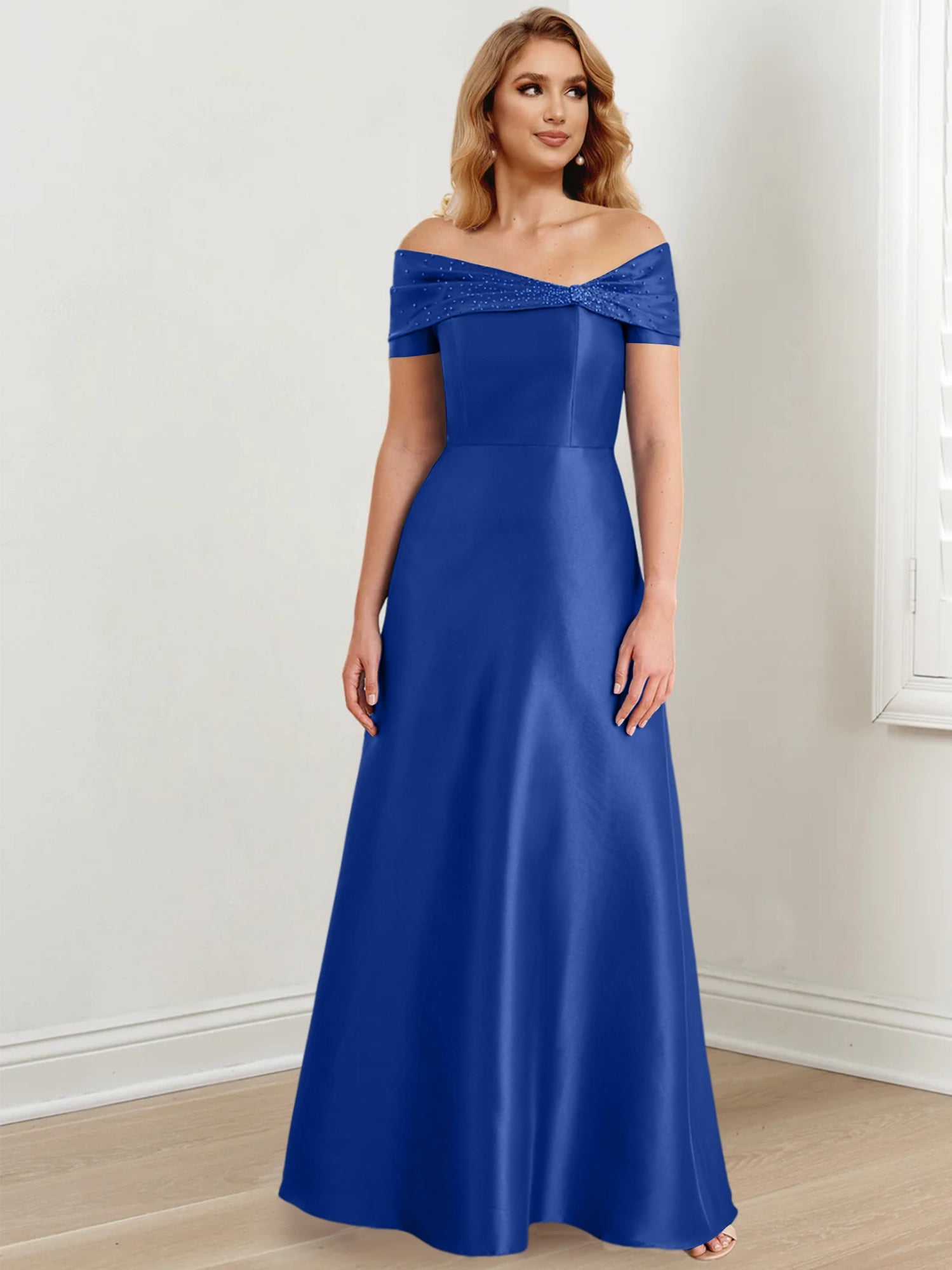 Princess Off-the-Shoulder Floor-Length Mother of the Bride Dresses