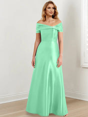 A-Line/Princess Off-the-Shoulder Floor-Length Mother of the Bride Dresses
