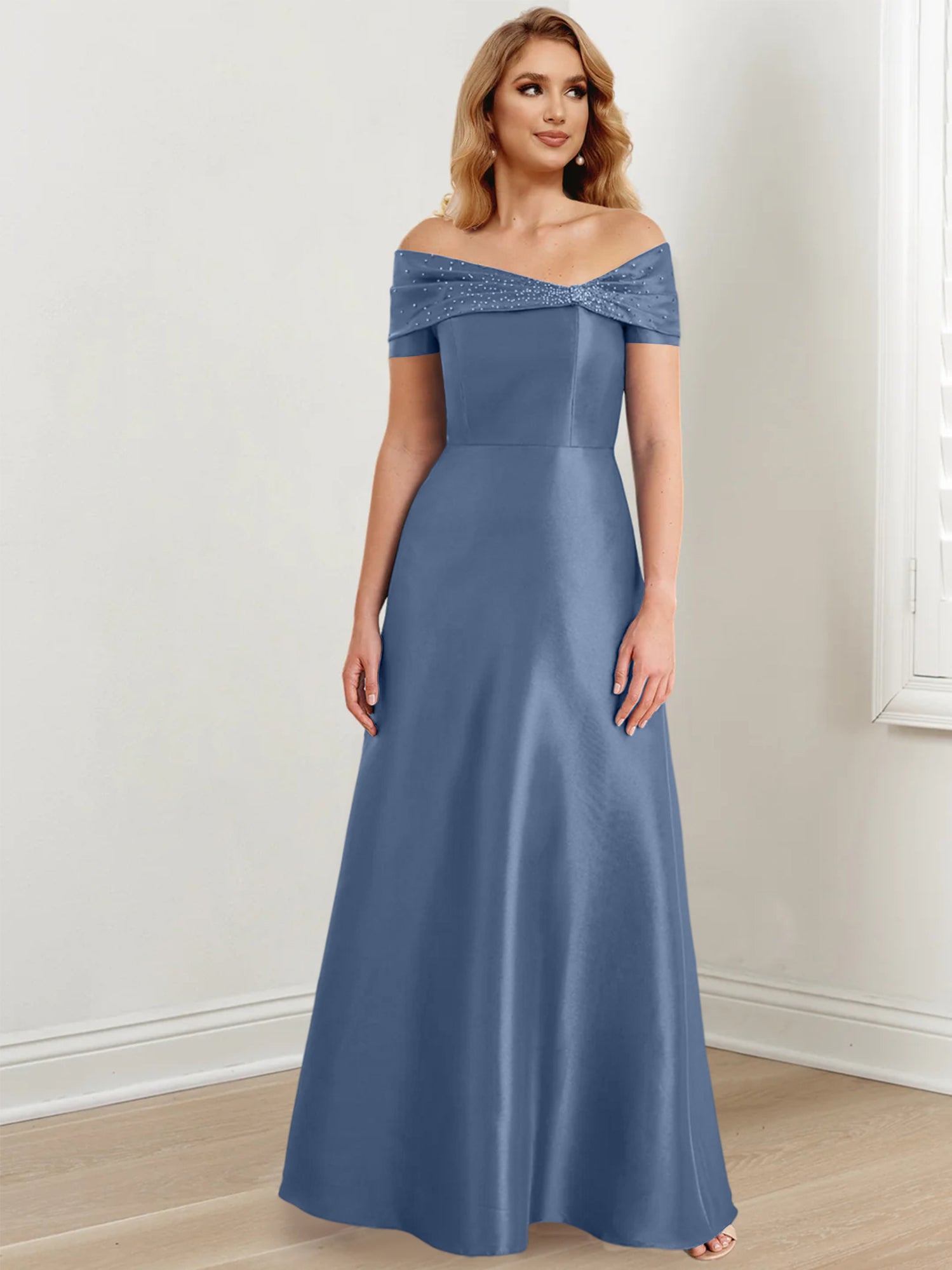 Princess Off-the-Shoulder Floor-Length Mother of the Bride Dresses