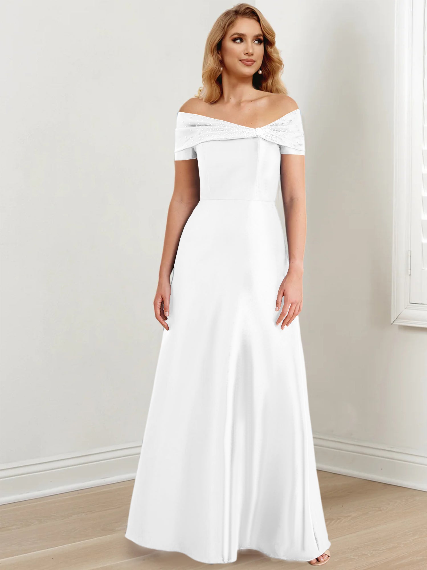 Princess Off-the-Shoulder Floor-Length Mother of the Bride Dresses