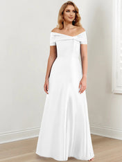 A-Line/Princess Off-the-Shoulder Floor-Length Mother of the Bride Dresses