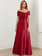 A-Line/Princess Off-the-Shoulder Floor-Length Mother of the Bride Dresses