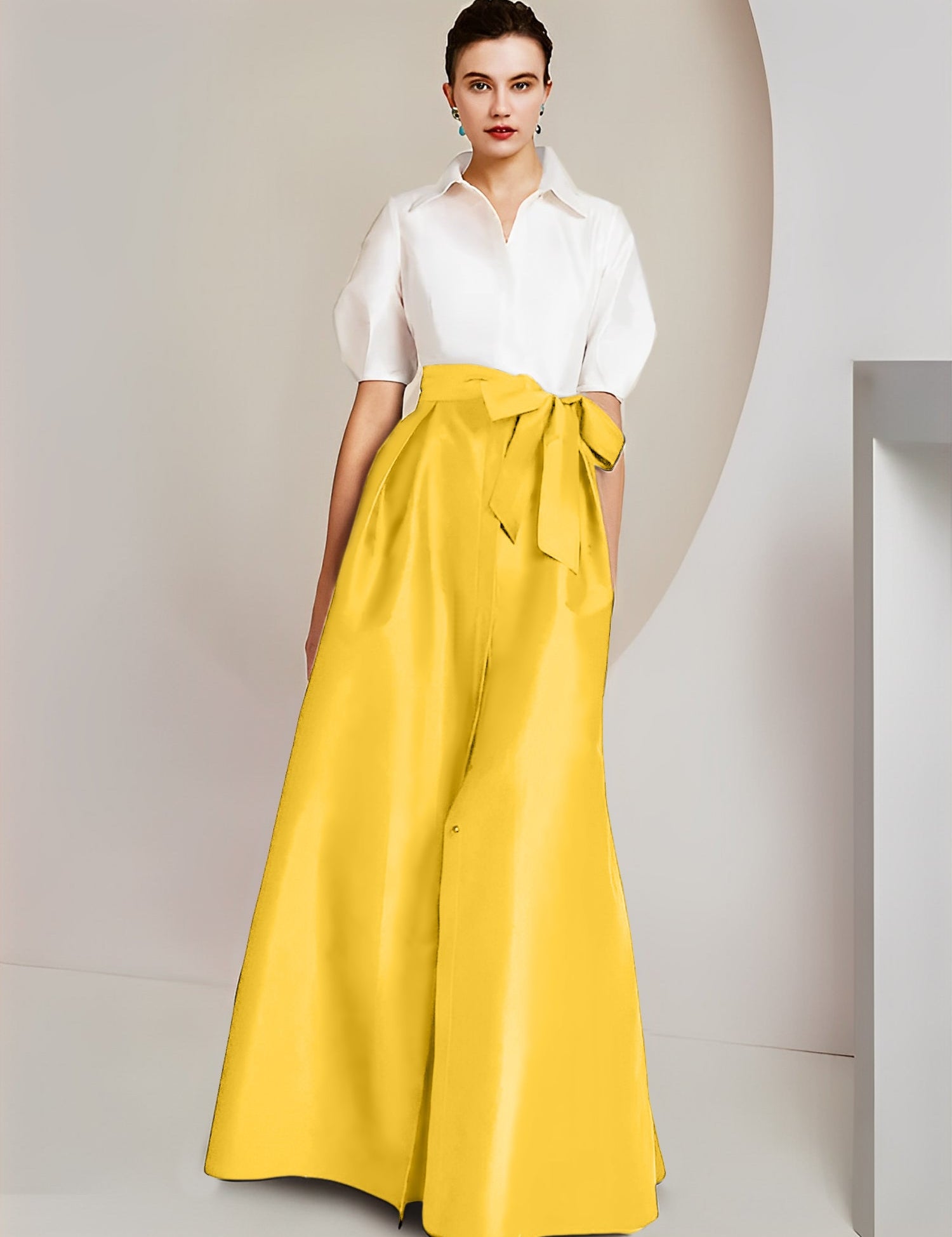 Princess  Shirt Collar Short Sleeves 2 pieces Mother Of The Bride Dresses