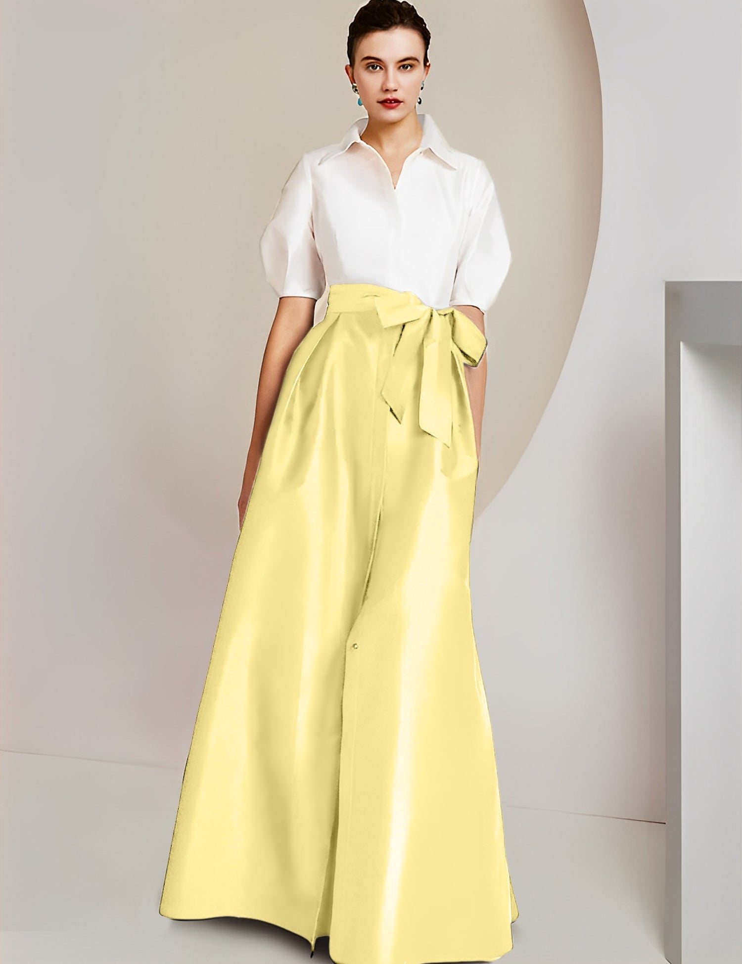 Princess  Shirt Collar Short Sleeves 2 pieces Mother Of The Bride Dresses