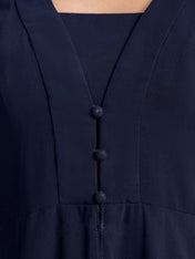 A-line Square Tea-Length Chiffon Mother of the Bride Dress