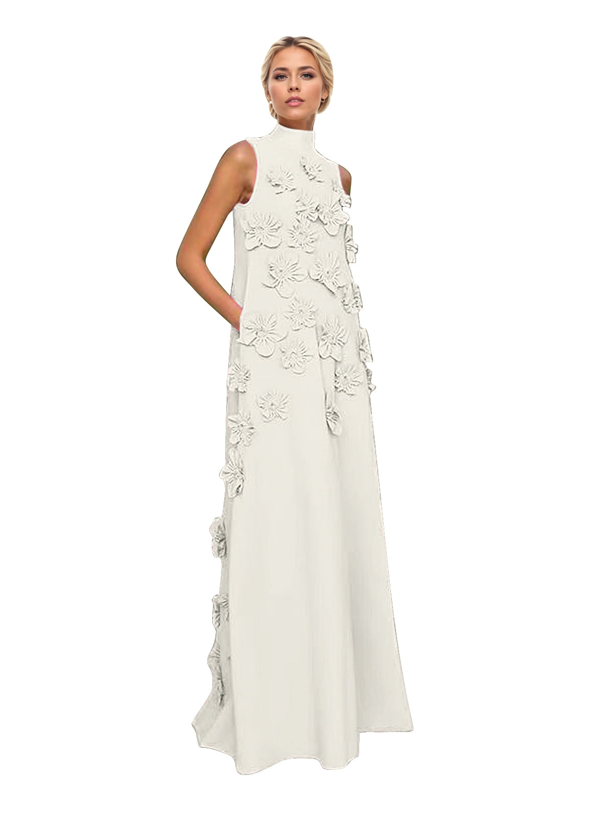 Hank Flower Embellished Maxi Dress