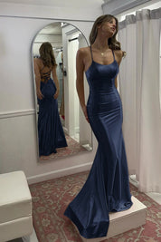 Pink Mermaid Sweetheart Spaghetti Strap Long Prom Dress