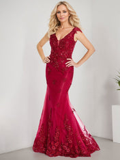 A-line V-Neck Floor-Length Lace Chiffon Mother of the Bride Dress With Applique Sequins Mermaid Dresses