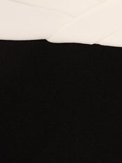 Black V-Neck Ankle Length Chiffon Mother of The Bride Dresses With High Slit