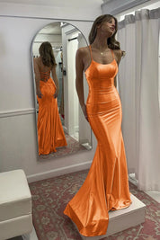 Pink Mermaid Sweetheart Spaghetti Strap Long Prom Dress