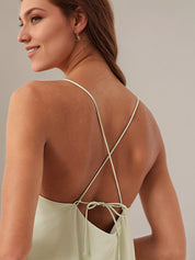 Sheath/Column Satin Spaghetti Straps Sleeveless Floor Length Dresses
