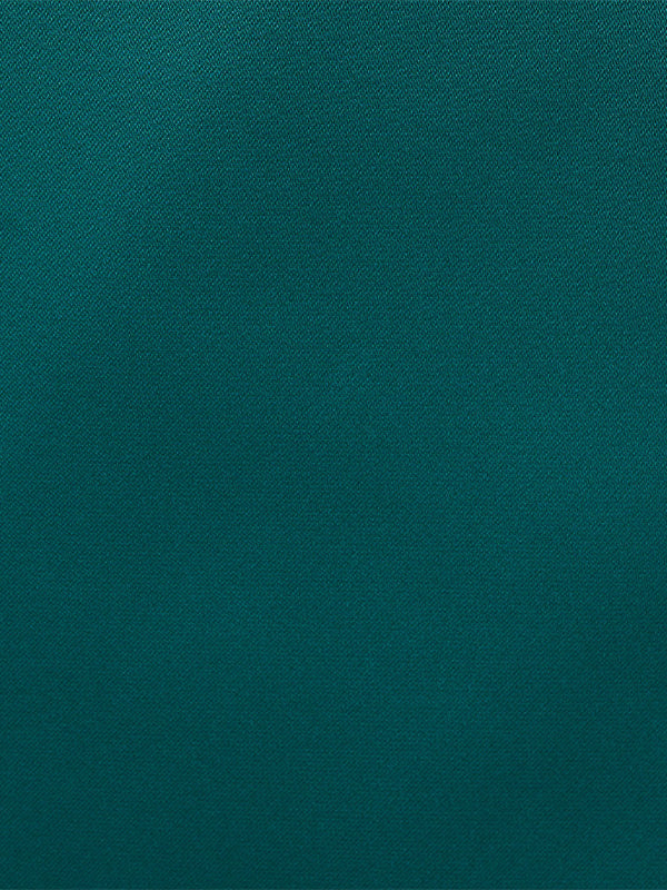 Dark Green Satin Sleeveless Floor Length Dress With Ruffles