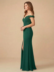 Trumpet/Mermaid Off Shoulder Floor-Length Mother of the Bride Dress