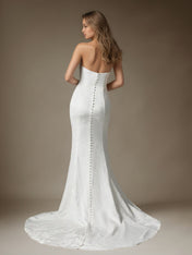 White Mermaid Off The Shoulder Floral Jacquard Wedding Dress