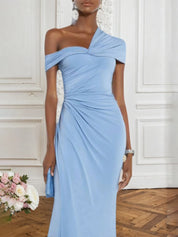 Wedding Guest Formal Dress Light Blue Multi-Wear Maxi Dress
