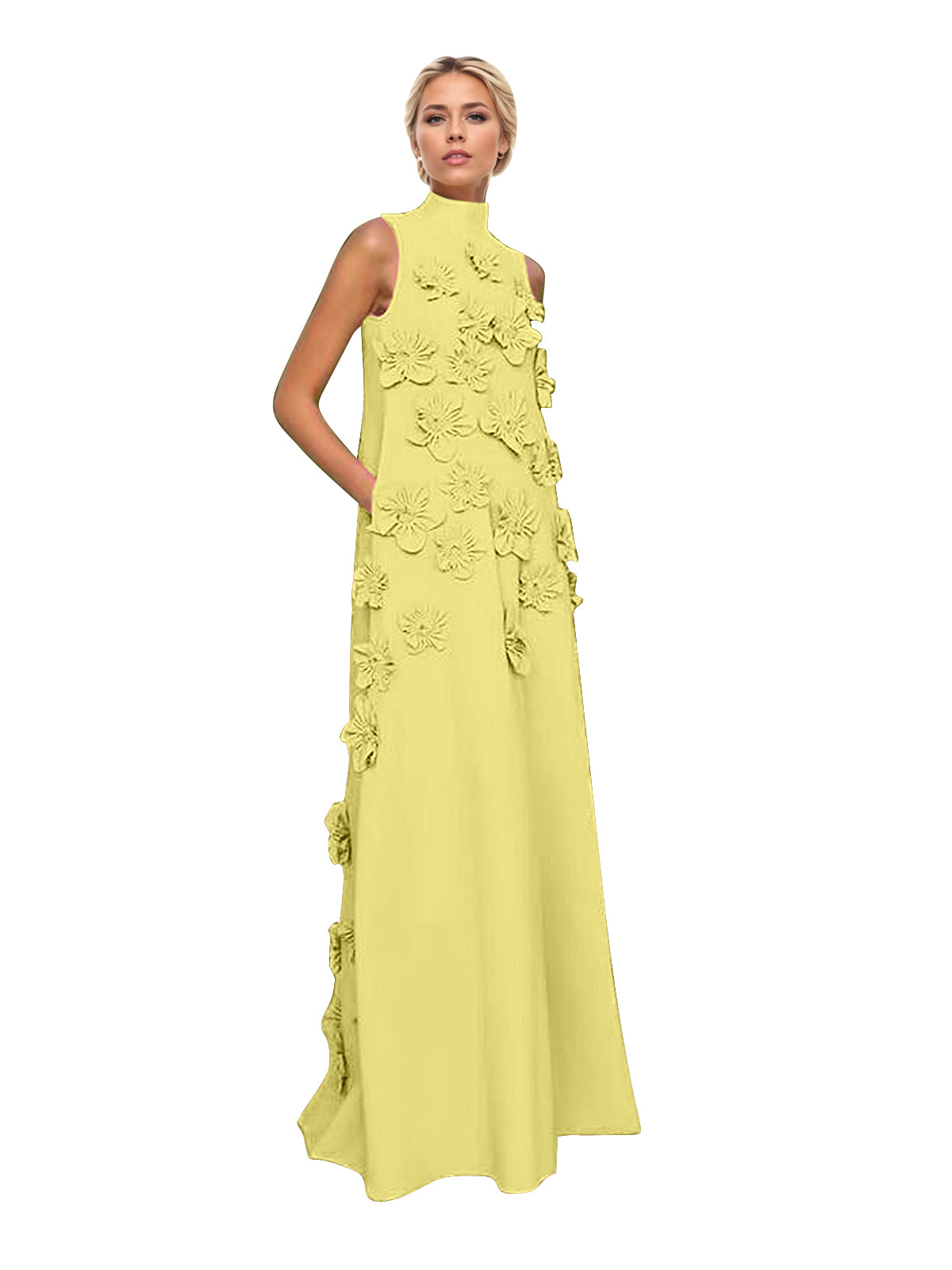 Hank Flower Embellished Maxi Dress
