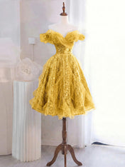 Whimsical Lavender Glitter Tulle Off-the-Shoulder Mini Homecoming Dress