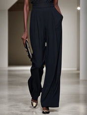 Black 3D Floral One Shoulder H-Line Jumpsuit