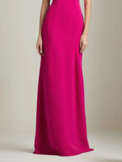 Formal Dress Rose Cowl Neck Floor-Length Dress