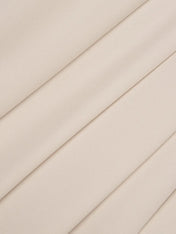 Off White Pleated Ruched Three Quarter Sleeve A-Line Maxi Dress