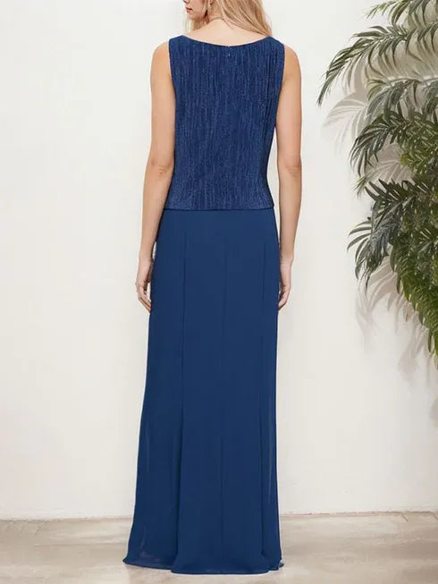Robe deux pièces métallisée avec veste