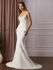 White Mermaid Lace Wedding Dress