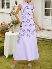 Hank Flower Embellished Maxi Dress