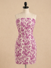 Light Blue Strapless Short Homecoming Mini Dress
