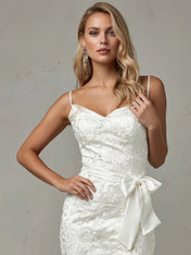 Evening Dress White Strapless Embroidery Slit Ruffled Mid-length Dress