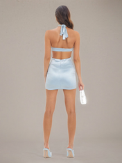 Elegant Blue Spaghetti Straps Homecoming Dresses To Impress