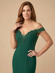 Trumpet/Mermaid Off Shoulder Floor-Length Mother of the Bride Dress