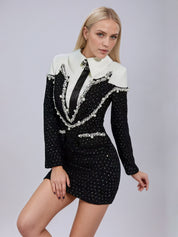 Katelyn Black Diamond Mini Dress