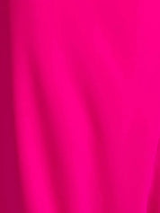 Hot Pink Stretch Crepe One Shoulder Ruched Floor-Length Evening Dress