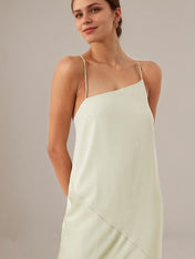 Sheath/Column Satin Spaghetti Straps Sleeveless Floor Length Dresses