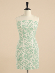 Light Blue Strapless Short Homecoming Mini Dress