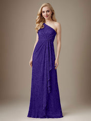 Robe fourreau Ruby asymétrique en maille métallisée pour mère de la mariée
