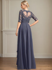 Chiffon Lace Maxi Dress