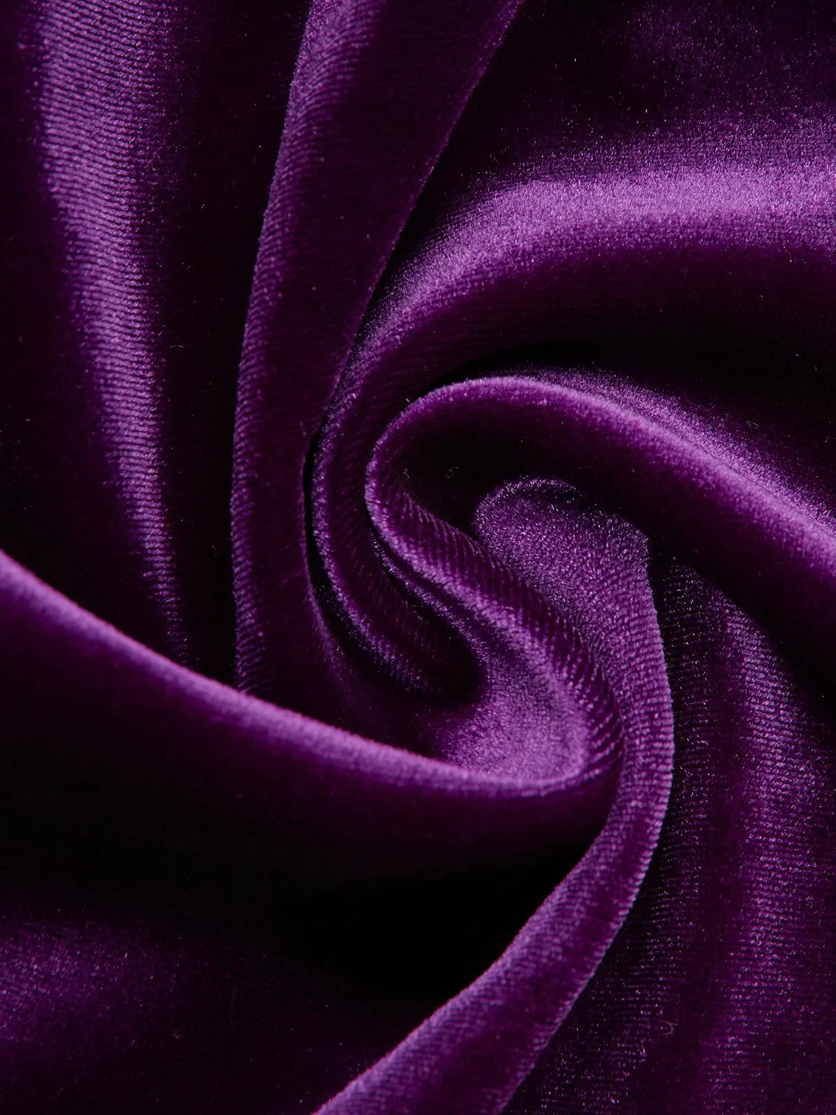 Purple Cross Velvet V Neck Long Sleeve Puff Sleeve Sheath Midi Dress
